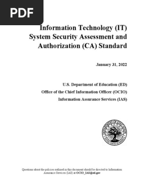 2022 CA Security Assessment and Authorization Standard