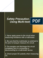 Safety Precaution in Using Multi Tester
