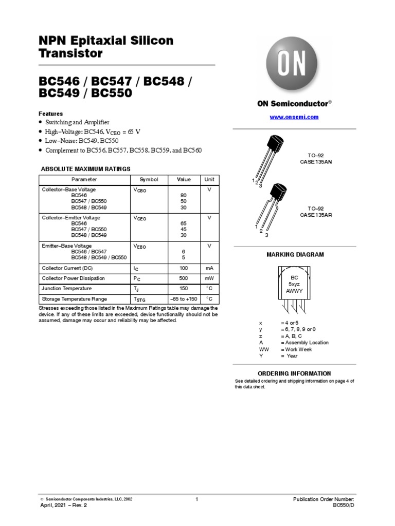 Datasheet C547B Equivalent – C547B Datasheet(PDF) – FBQA