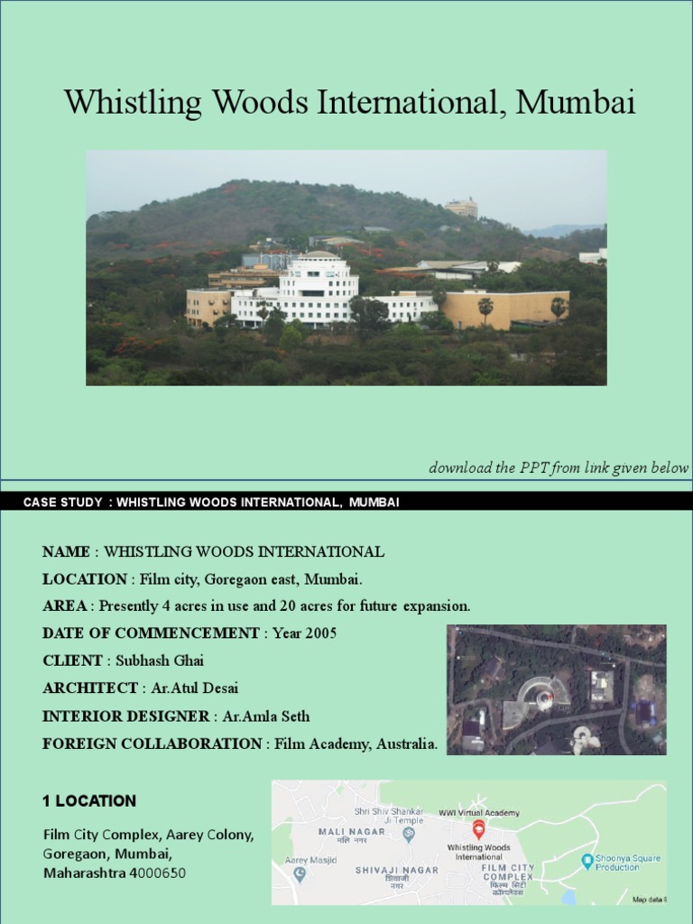 Case Study 02, Whistling Woods International Mumbai Film School PDF