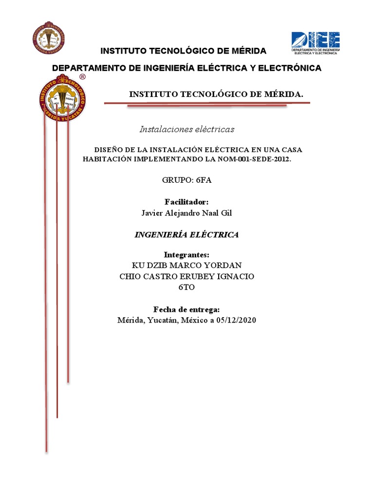 Metodologia Tablas Circuitos Derivados NOM 001 SEDE 2012 PDF