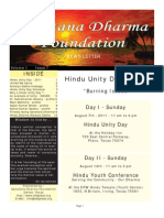 Hindu Unity Day - August 2011 - Newsletter
