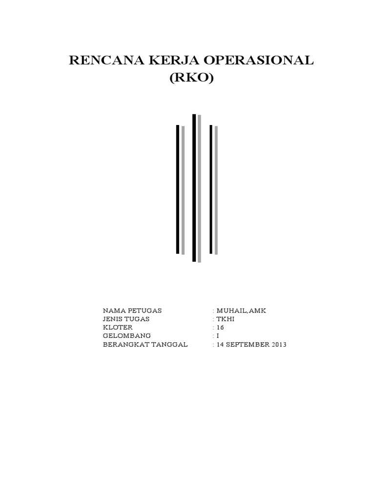 Rencana Kerja Operasional (RKO) | PDF