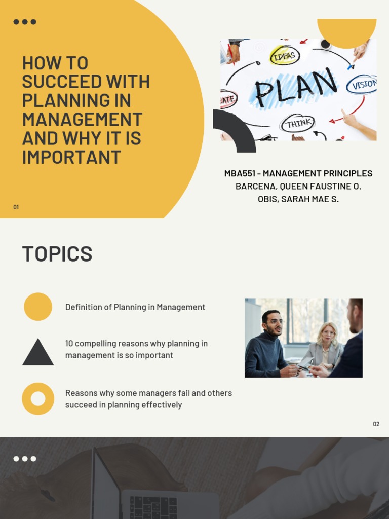 Planning for Success: An Analysis of the Importance of Effective