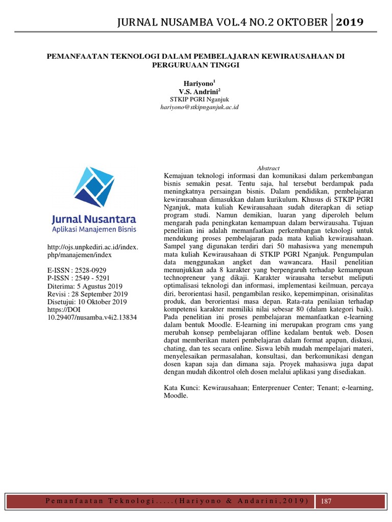 Jurnal Pemanfaatan Teknologi | PDF