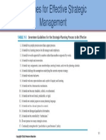 Guidelines For Effective Strategic Management