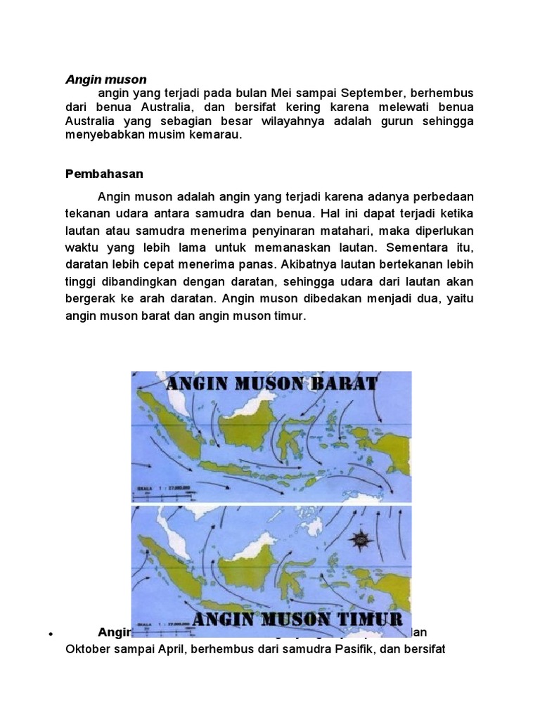 Angin Muson: Pengaruh dan Dampaknya | PDF