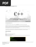 CPU Scheduling Program in C++ - Code With C