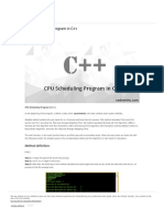 CPU Scheduling Program in C++ - Code With C
