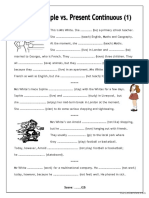 No-Frills Worksheet For All Ages - Present Simple vs. Present Continuous