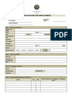 Employment Application Form 2022 (Blank)
