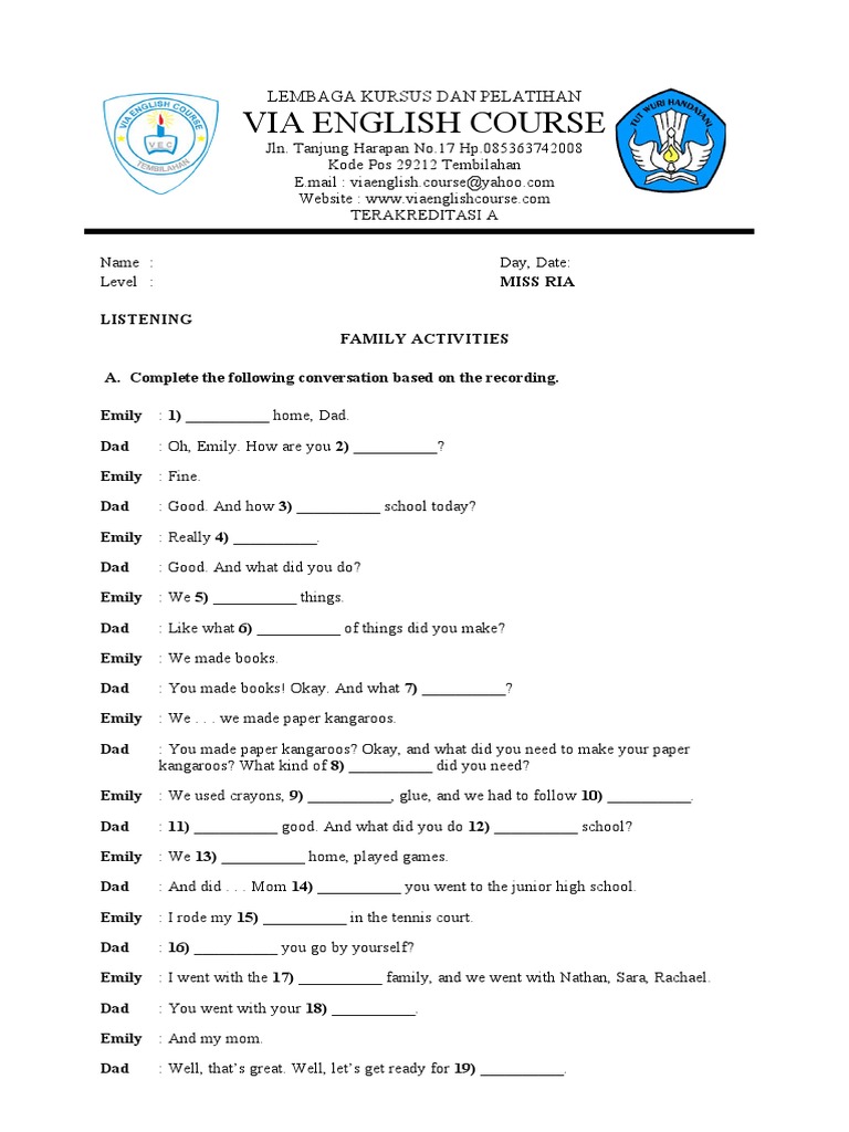 Listening 3 March Pdf