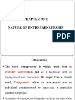 Nature of Entrepreneurship