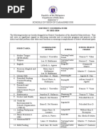DEPED Quezon Key Officials 2023 | PDF