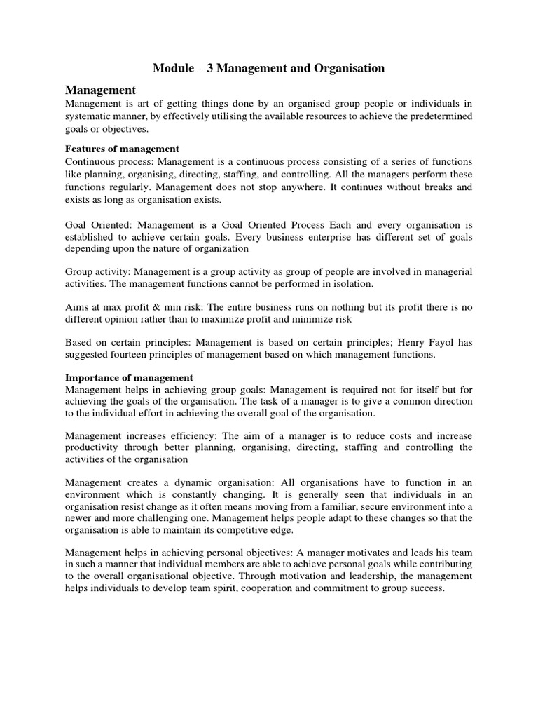 Management Principles and Functions | PDF | Strategic Management ...