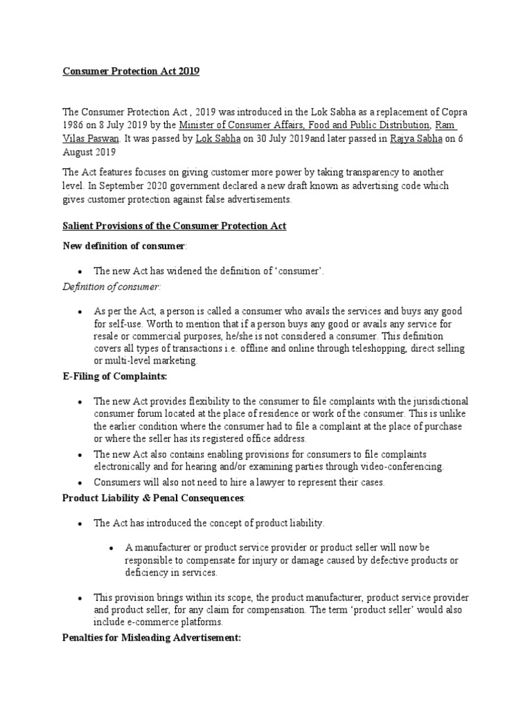 An Overview of the Key Provisions and Rights Established Under the