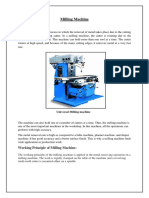Operations of Milling Machine