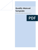 ISO 9001-2015 Quality Manual Template