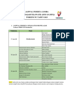 Jadwal Peserta MTQ Terbaru