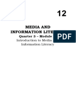 Media and Information Literacy: Quarter 3 - Module 1