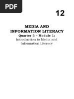 Media and Information Literacy: Quarter 3 - Module 1