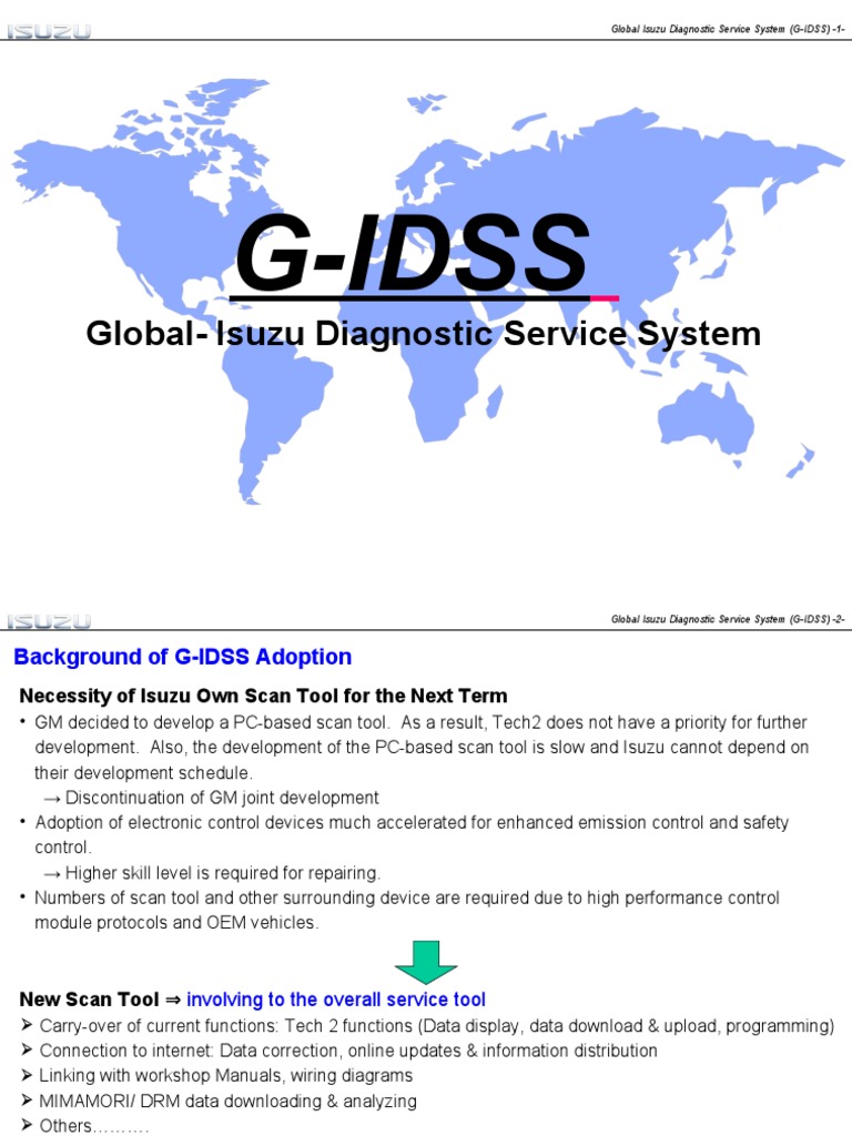 Isuzu G-IDSS Software Installation Guide | PDF | Usb | Personal Computers