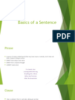 Basics of Sentences Phrases Clauses