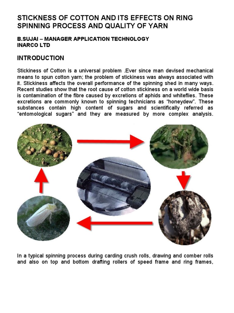 Stickness of Cotton and Its Effects On Ring Spinning Process and ...