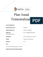 Plan Anual Trimestralizado 3ro de Primaria 2021
