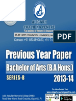 AMU B.A Paper 2013-2014