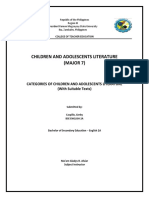 Gerby Caspillo Bse English 2a M7 Activity Categories of Children and Adolescent Literature