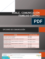 Roble, Comunicación Familias-Centro
