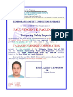 Temporary Safety Inspector's Permit Template
