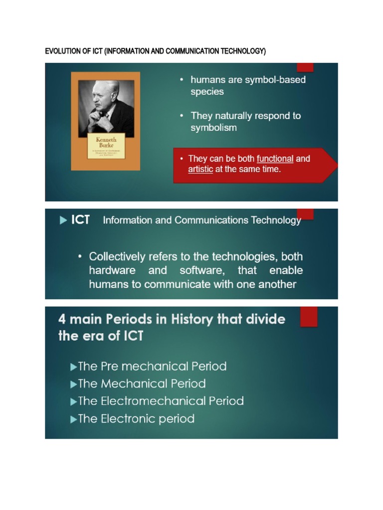 Evolution of Ict PDF