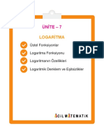 Ünite - 7: Logaritma