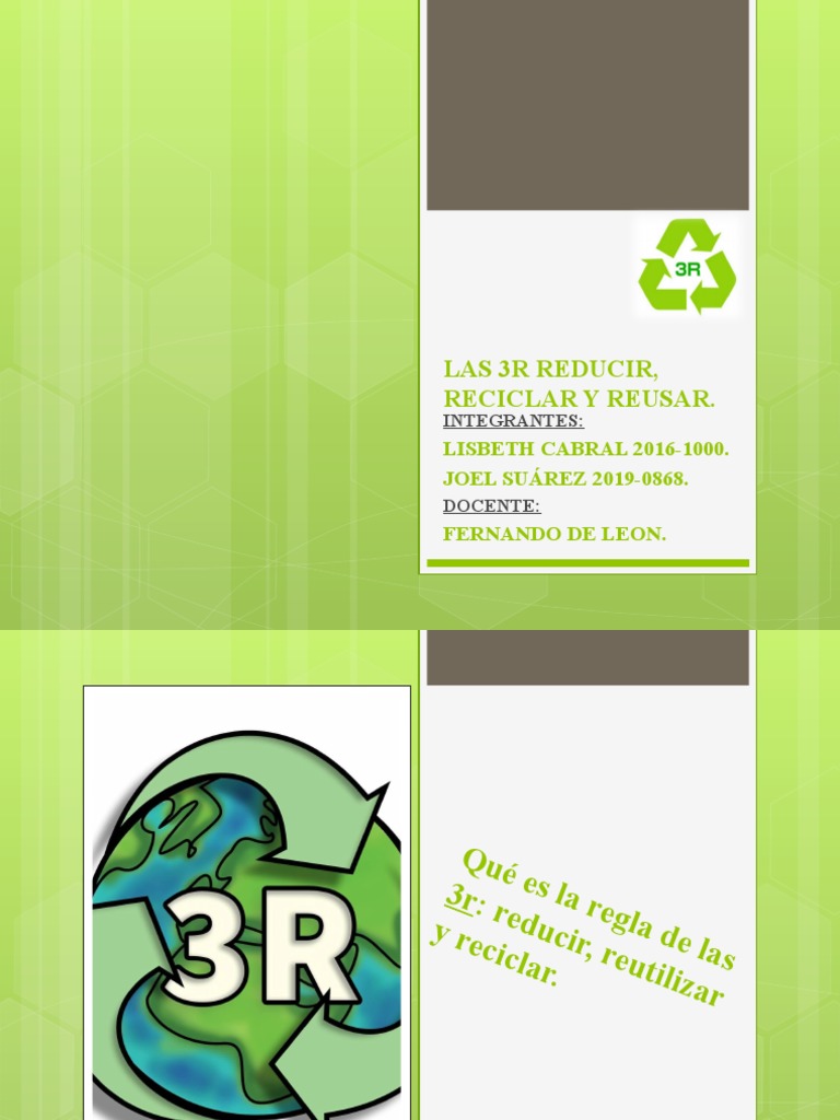 Expo de Las 3 R Ecologia | PDF | Reciclaje | Residuos