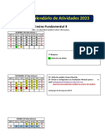 Calendário 2023 Ensino Fundamental II