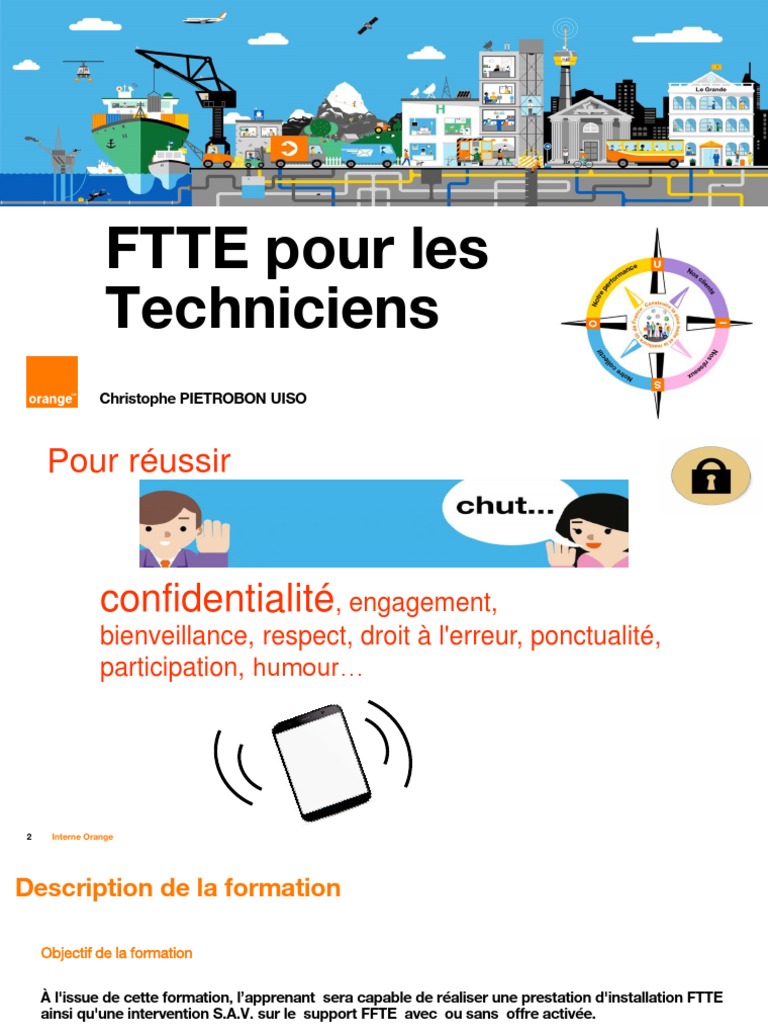 Formation FTTE pour Techniciens Orange | PDF | Fibre optique | Réfraction