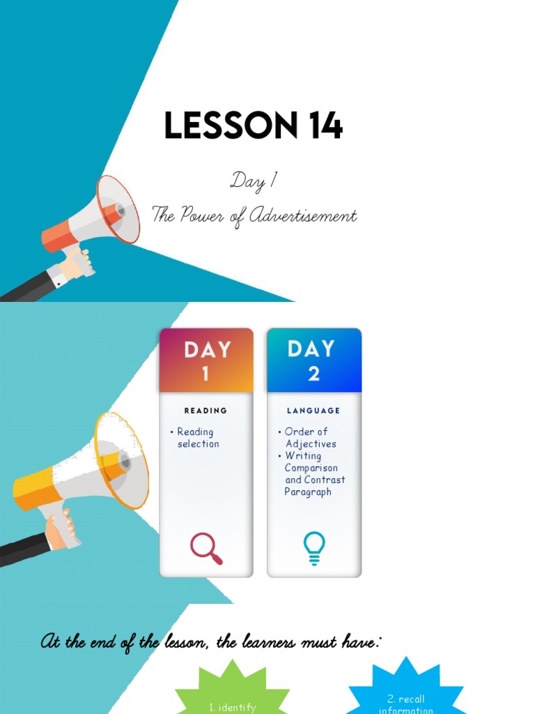 Lesson+14 +day+1+ +the+Power+of+Advertisement | PDF