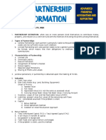 001 - Partnership Formation - Summary Notes