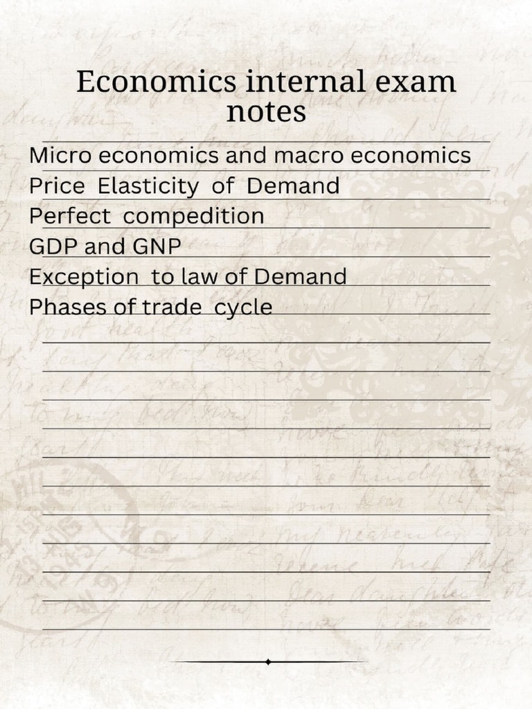 Economics Internal Notes @kalakoat | PDF