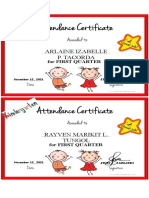 Attendance Cert