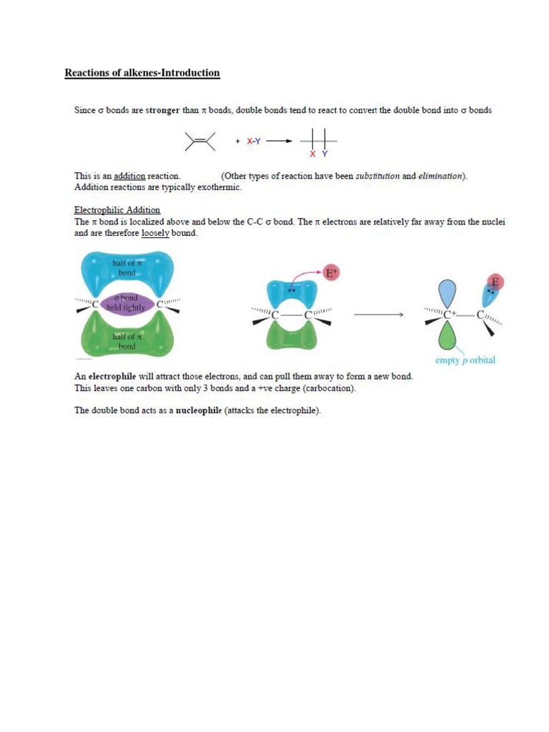 Organic Chemistry: Alkene Reactions | PDF