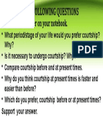 Courtship Questionare