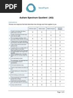 NovoPsych Autism Spectrum Quotient Test | PDF | Asperger Syndrome ...