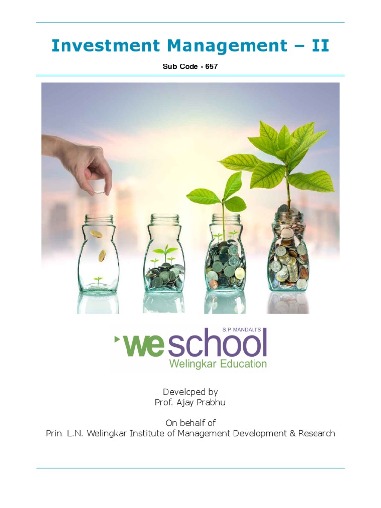 Inv MGMT II 657 v1 PDF Financial Markets Asset Allocation