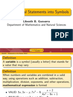 Week 3 - Math As Language (Translation)