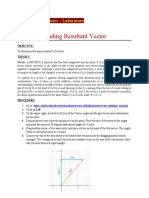 FINDING RESULTANT VECTOR Exp1