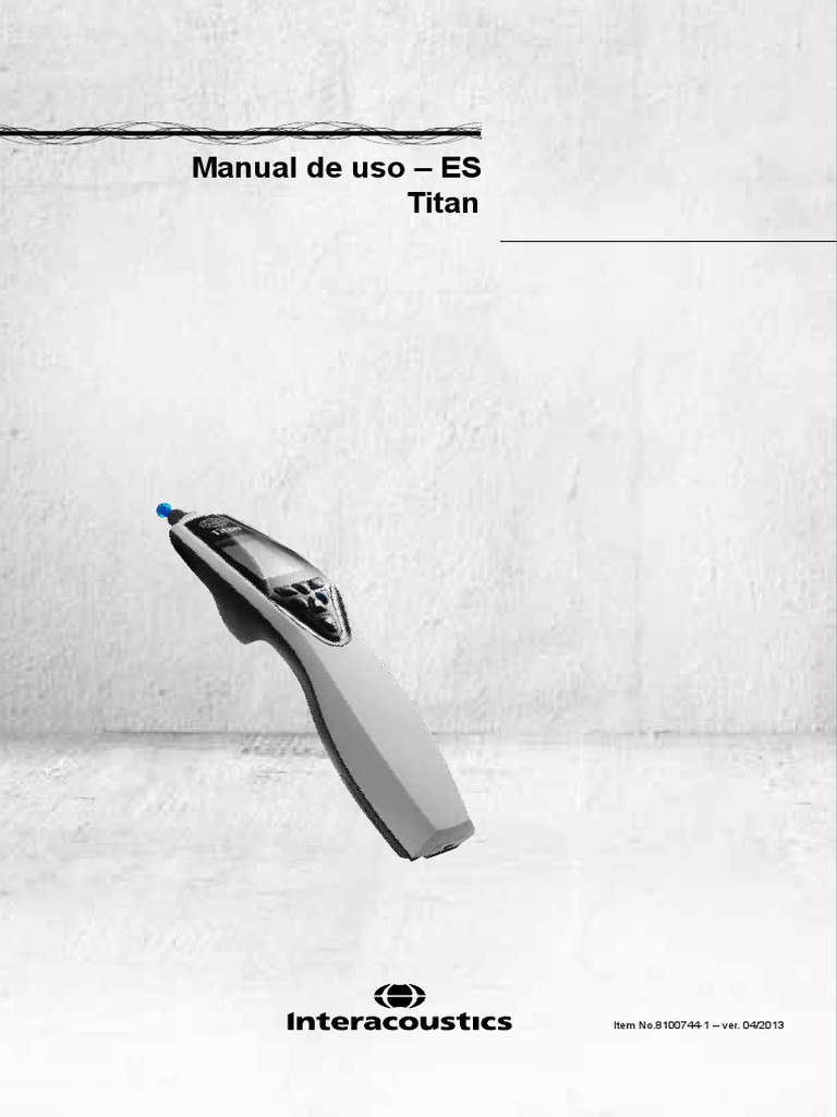 8100744-1 Instructions For Use Titan-ES | PDF | Residuos | Impresora ...