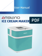 Ice Cream Maker: User Manual